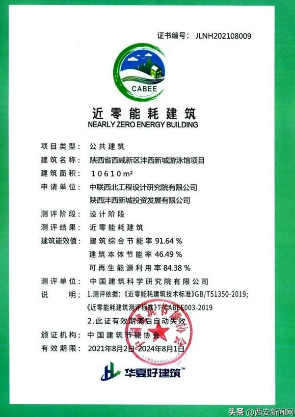 全國首個AAA級裝配式近零能耗游泳館在陜西灃西新城誕生 全國首個AAA級裝配式近零能耗游泳館在陜西灃西新城誕生